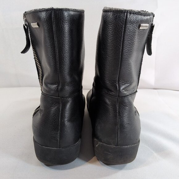 Cougar Vito-L Leather Boots Black Booties  8 Waterproof Side Zip Mid Calf Winter - Picture 12 of 16